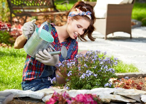 Gardener working on a residential West Ham garden